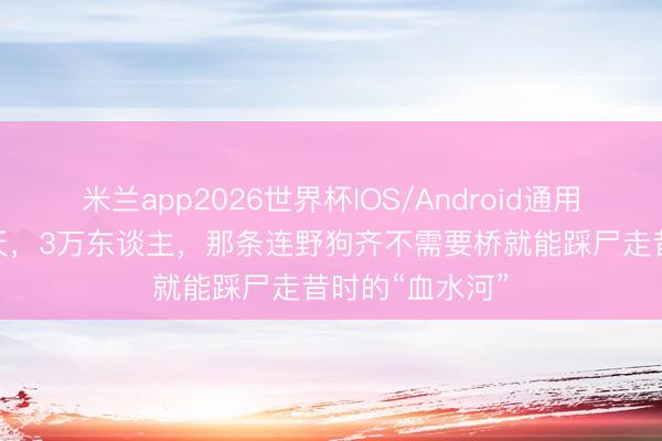 米兰app2026世界杯IOS/Android通用手机版下载 3天，3万东谈主，那条连野狗齐不需要桥就能踩尸走昔时的“血水河”